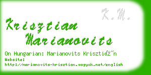 krisztian marianovits business card
